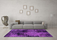 Machine Washable Abstract Purple Modern Rug, wshabs2022pur