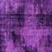 Square Machine Washable Abstract Purple Modern Area Rugs, wshabs2022pur