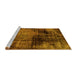 Sideview of Machine Washable Abstract Yellow Modern Rug, wshabs2022yw