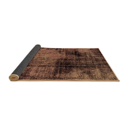 Sideview of Abstract Brown Modern Rug, abs2022brn