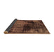 Sideview of Abstract Brown Modern Rug, abs2022brn