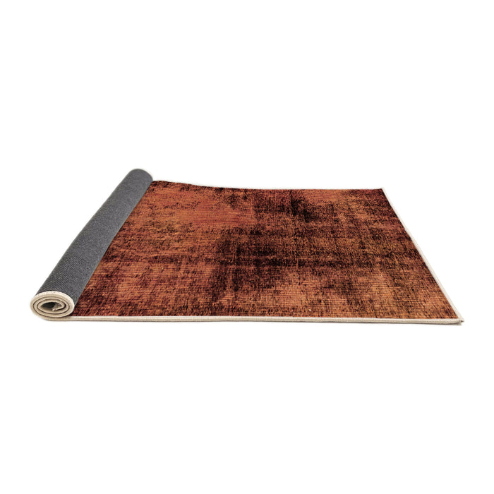Sideview of Abstract Orange Modern Rug, abs2022org