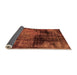 Sideview of Abstract Orange Modern Rug, abs2022org