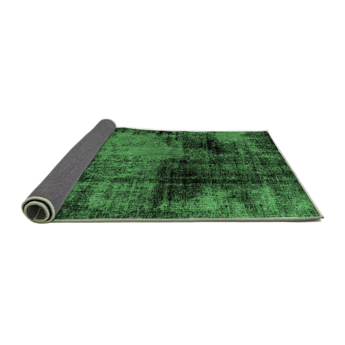 Sideview of Abstract Emerald Green Modern Rug, abs2022emgrn