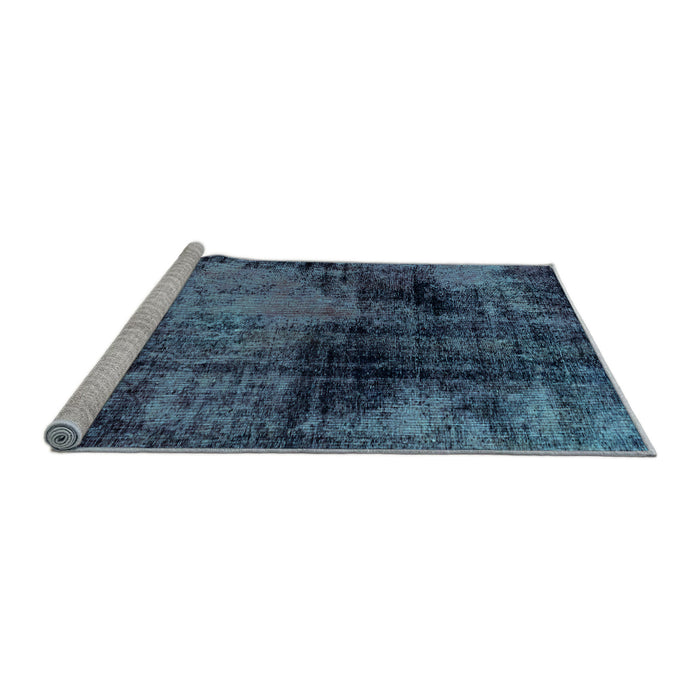 Sideview of Machine Washable Abstract Light Blue Modern Rug, wshabs2022lblu