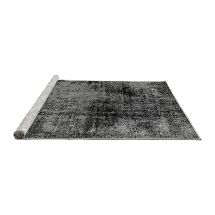 Sideview of Machine Washable Abstract Gray Modern Rug, wshabs2022gry