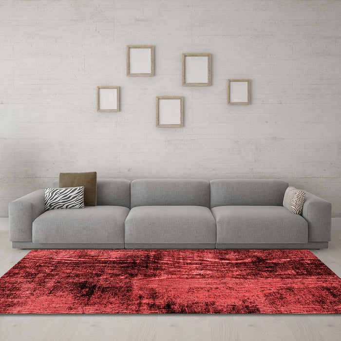 Modern Red Washable Rugs