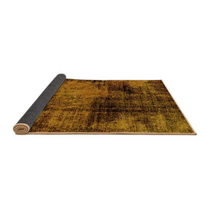 Sideview of Abstract Yellow Modern Rug, abs2022yw