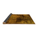 Sideview of Abstract Yellow Modern Rug, abs2022yw