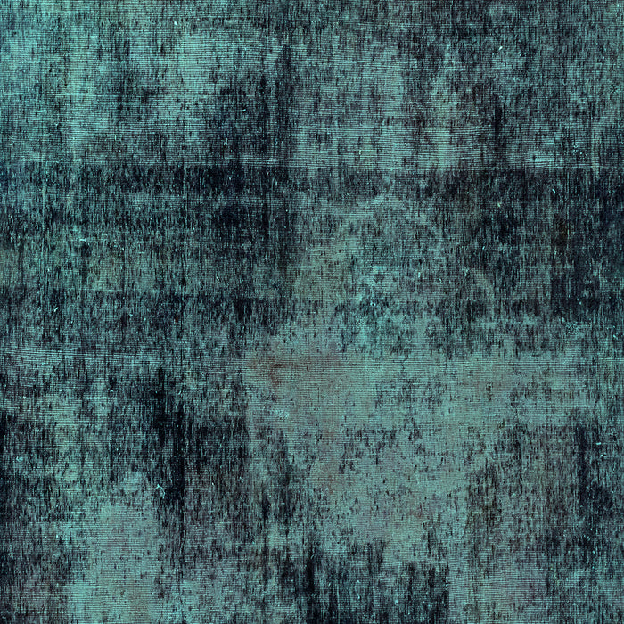 Square Machine Washable Abstract Turquoise Modern Area Rugs, wshabs2022turq
