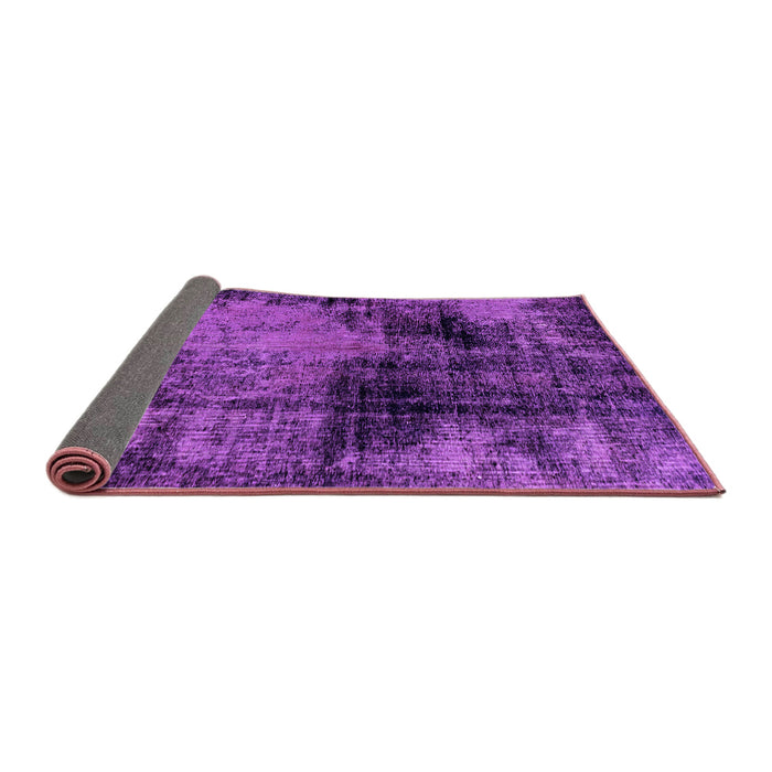 Sideview of Abstract Purple Modern Rug, abs2022pur