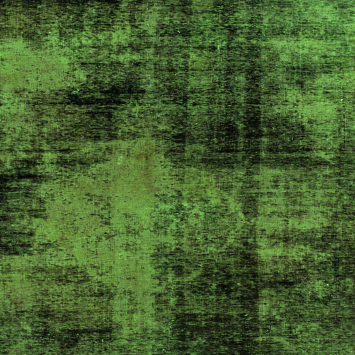 Square Machine Washable Abstract Green Modern Area Rugs, wshabs2022grn