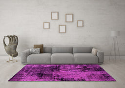 Machine Washable Abstract Pink Modern Rug in a Living Room, wshabs2022pnk