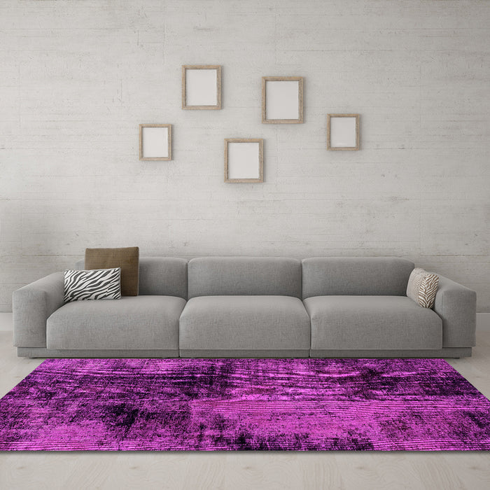 Machine Washable Abstract Pink Modern Rug in a Living Room, wshabs2022pnk