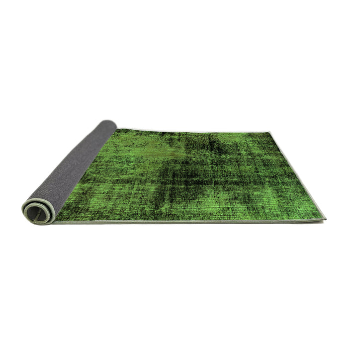 Sideview of Abstract Green Modern Rug, abs2022grn