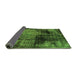 Sideview of Abstract Green Modern Rug, abs2022grn