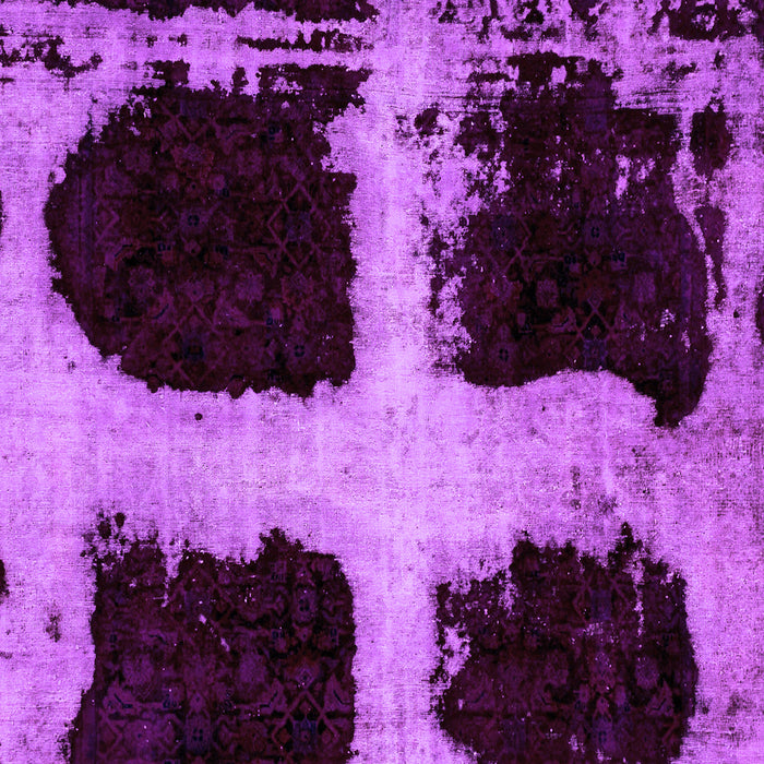 Square Machine Washable Abstract Purple Modern Area Rugs, wshabs2023pur