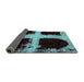 Sideview of Abstract Turquoise Modern Rug, abs2023turq