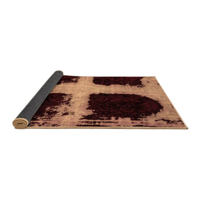 Sideview of Abstract Brown Modern Rug, abs2023brn