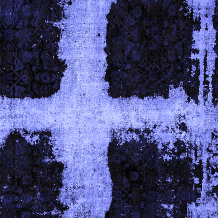 Machine Washable Abstract Blue Modern Rug, wshabs2023blu