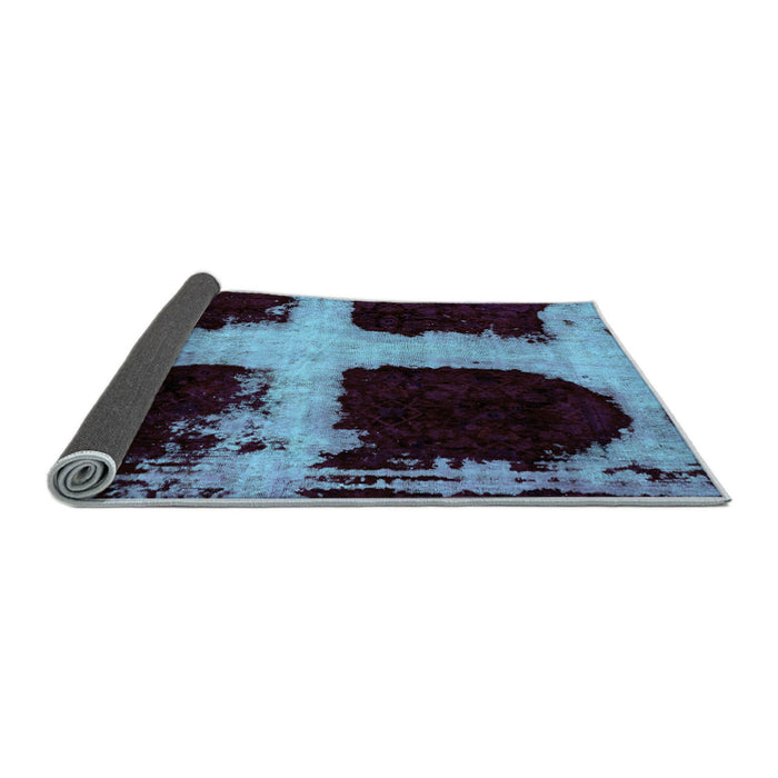 Sideview of Abstract Light Blue Modern Rug, abs2023lblu