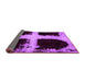 Sideview of Abstract Purple Modern Rug, abs2023pur