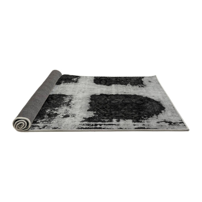 Sideview of Abstract Gray Modern Rug, abs2023gry