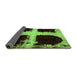 Sideview of Abstract Green Modern Rug, abs2023grn