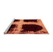 Sideview of Machine Washable Abstract Orange Modern Area Rugs, wshabs2023org