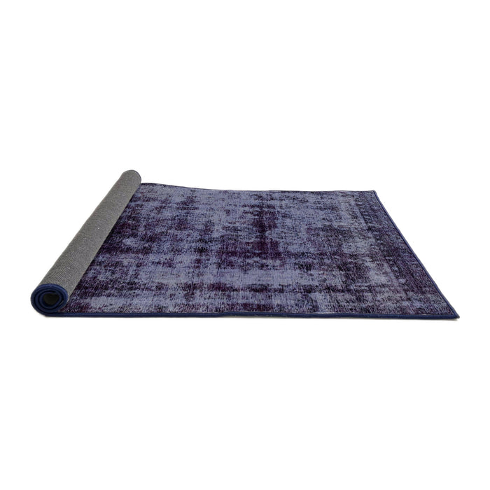 Sideview of Abstract Blue Persian Rug, abs2024