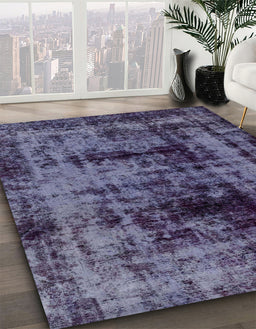 Abstract Blue Persian Rug in Family Room, abs2024
