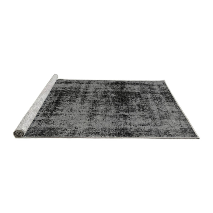 Sideview of Machine Washable Persian Gray Bohemian Rug, wshabs2024gry