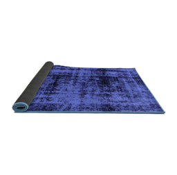 Sideview of Persian Blue Bohemian Rug, abs2024blu