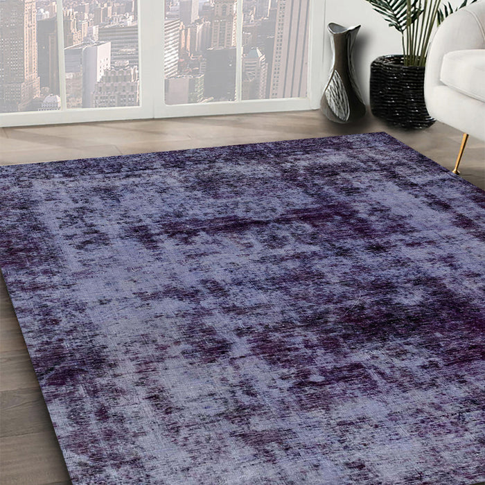 Machine Washable Abstract Blue Rug in a Family Room, wshabs2024