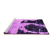 Sideview of Machine Washable Abstract Pink Modern Rug, wshabs2025pnk