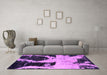 Machine Washable Abstract Pink Modern Rug in a Living Room, wshabs2025pnk