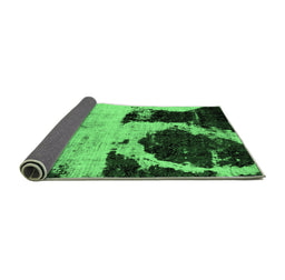 Sideview of Abstract Emerald Green Modern Rug, abs2025emgrn