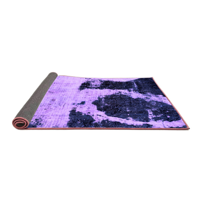 Sideview of Abstract Purple Modern Rug, abs2025pur