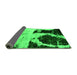 Sideview of Abstract Green Modern Rug, abs2025grn