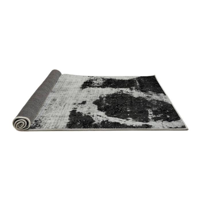 Sideview of Abstract Gray Modern Rug, abs2025gry