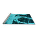 Sideview of Machine Washable Abstract Light Blue Modern Rug, wshabs2025lblu