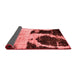 Abstract Red Modern Area Rugs