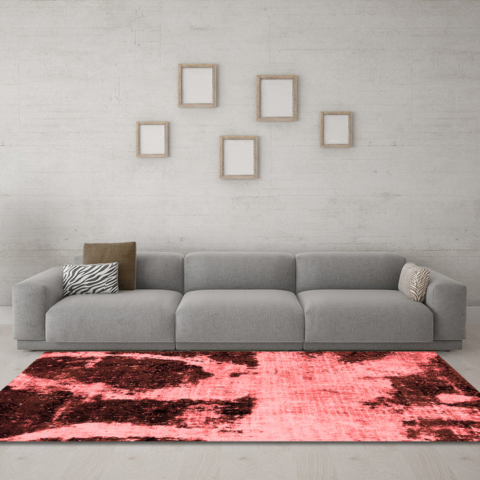 Modern Red Washable Rugs