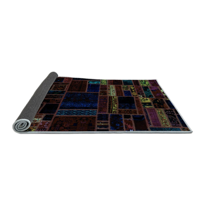 Sideview of Patchwork Light Blue Transitional Rug, abs2026lblu