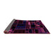 Sideview of Patchwork Purple Transitional Rug, abs2026pur