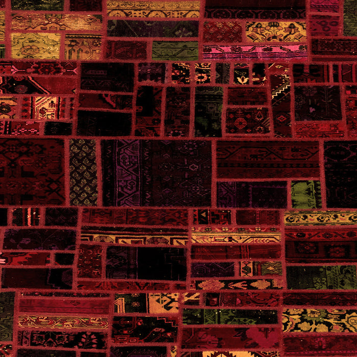 Square Machine Washable Patchwork Orange Transitional Area Rugs, wshabs2026org