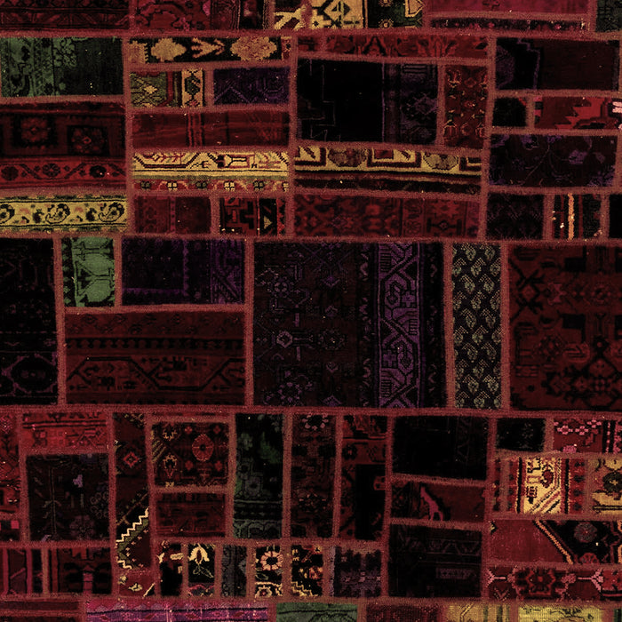 Patchwork Brown Transitional Rug, abs2026brn