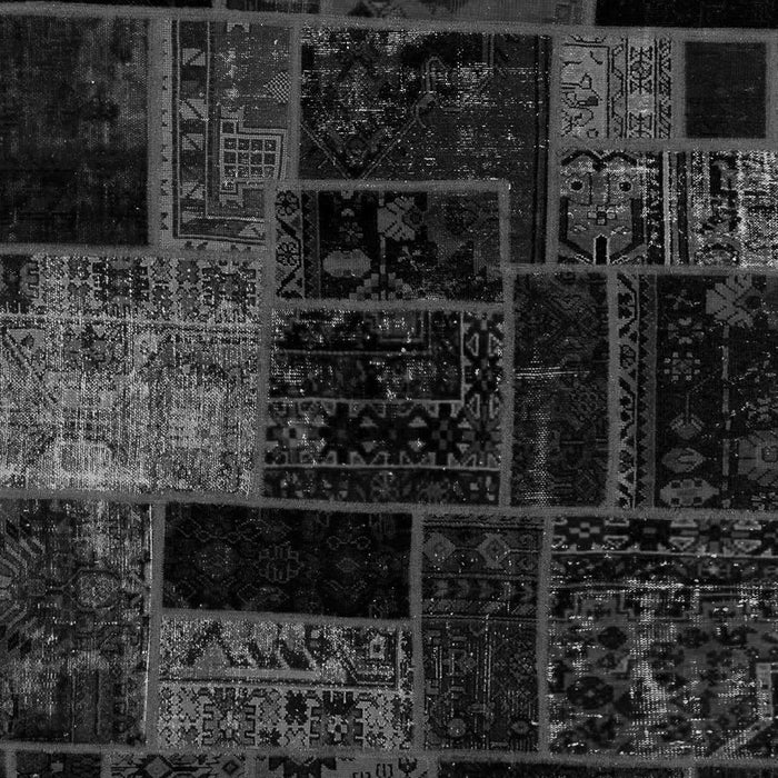 Machine Washable Patchwork Gray Transitional Rug, wshabs2027gry