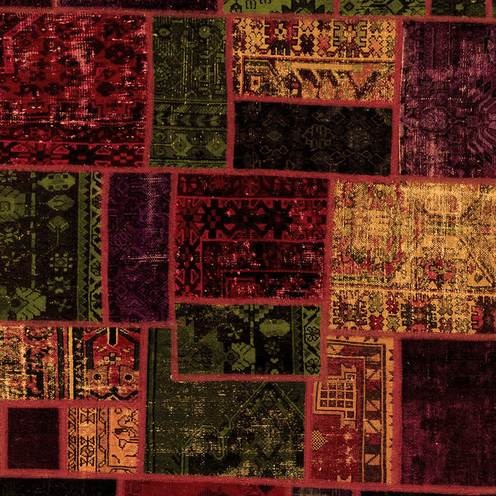 Machine Washable Patchwork Orange Transitional Area Rugs, wshabs2027org