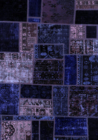 Patchwork Blue Transitional Rug, abs2027blu